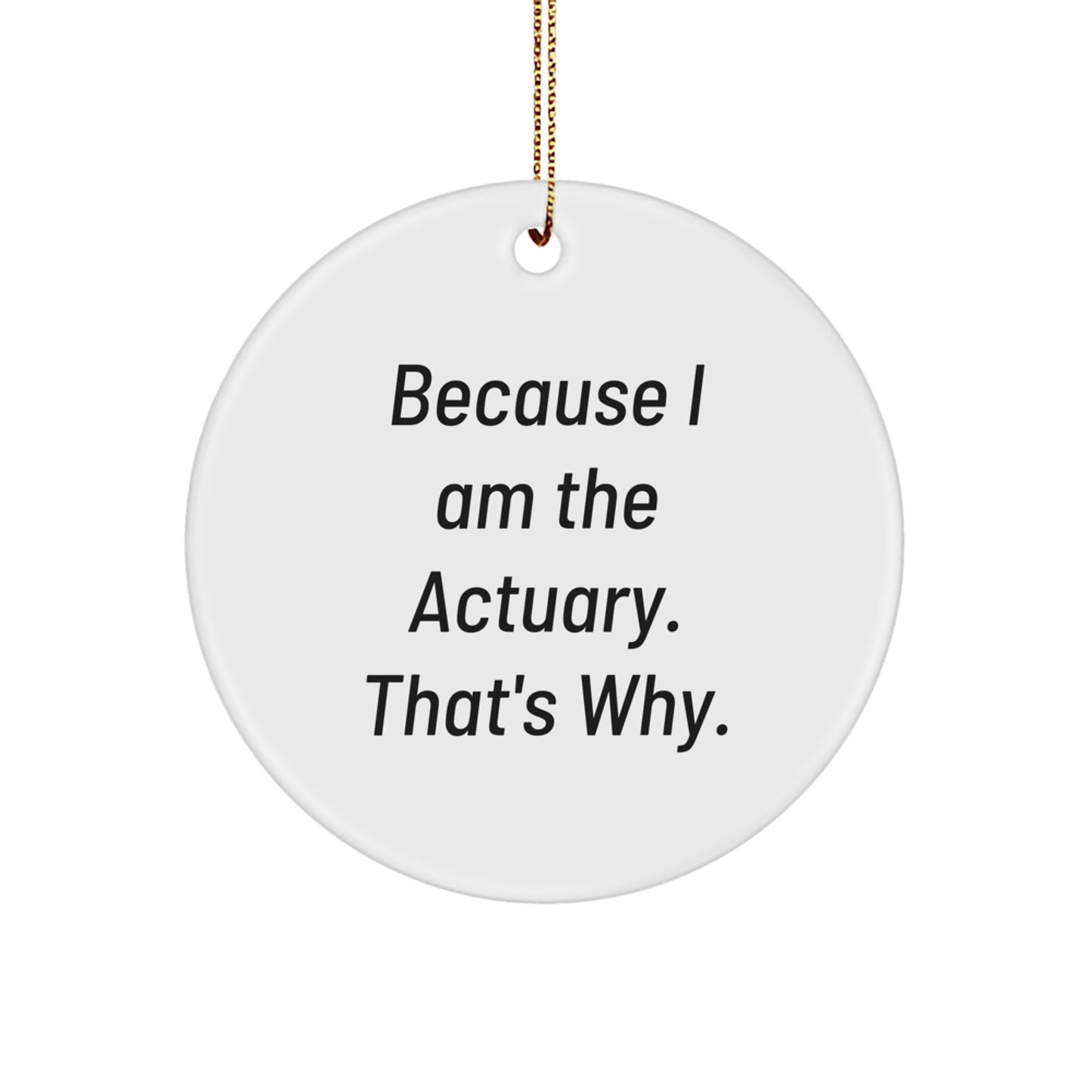Actuary Friend Circle Ornament Gifts from Men for Actuary Friends - Funny Quote Christmas Unique Gifts - Image 1