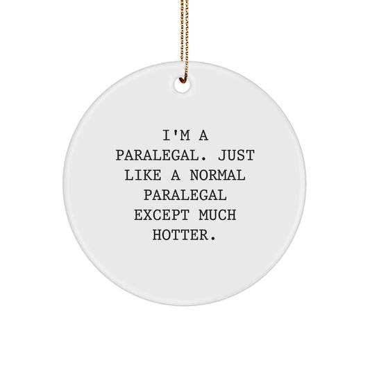 Funny Paralegal Gifts for Christmas - Paralegal Circle Ornament from Friends, Perfect for Paralegal Women or Men Coworkers - Image 1