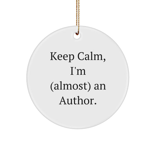 Funny Author Circle Ornament Gifts from Friends, Author Circle Ornament Christmas Unique Gifts for Men, Women, Author, Friends - Image 1