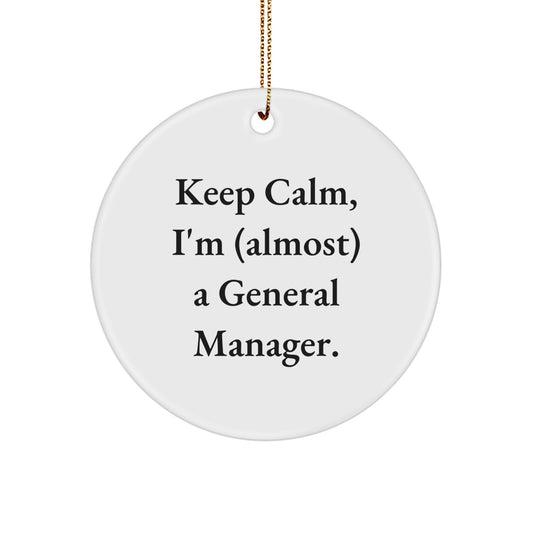 Funny General Manager Circle Ornament Gifts from Friends for Christmas Unique Gifts for General Manager - Image 1