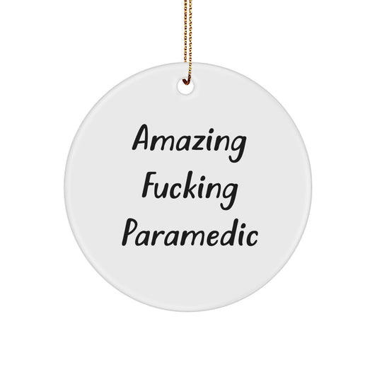 Funny Rescue Worker Gifts for Him, Circle Ornament from Men, Inspirational Quote, Christmas Unique Decorations, Rescue Worker Lover's Ornament, Best Rescue Worker Christmas Unique Gift - Image 1