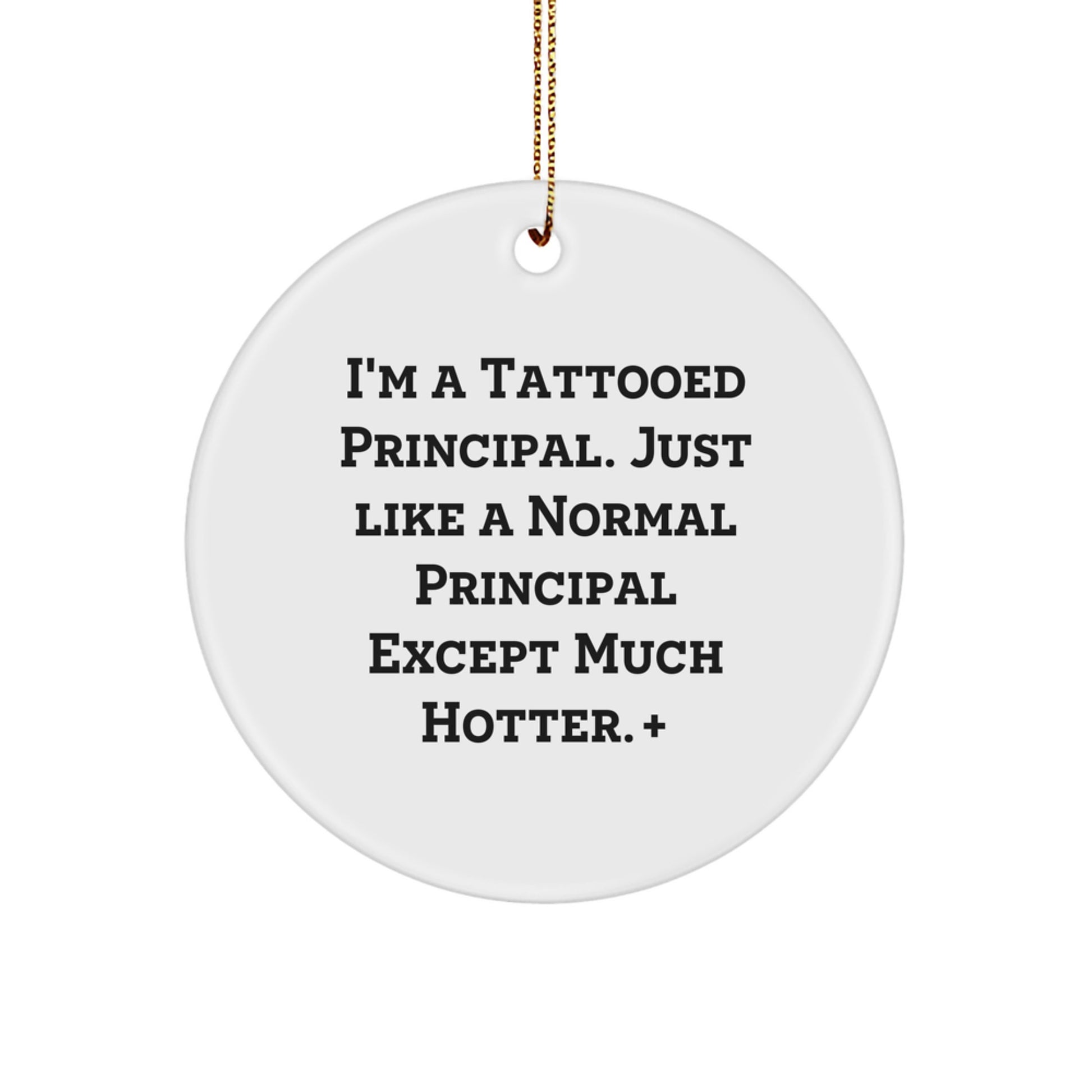 Funny Principal Gifts from Men, Unique Circle Ornament for Principal, Christmas Unique Gifts - Image 1