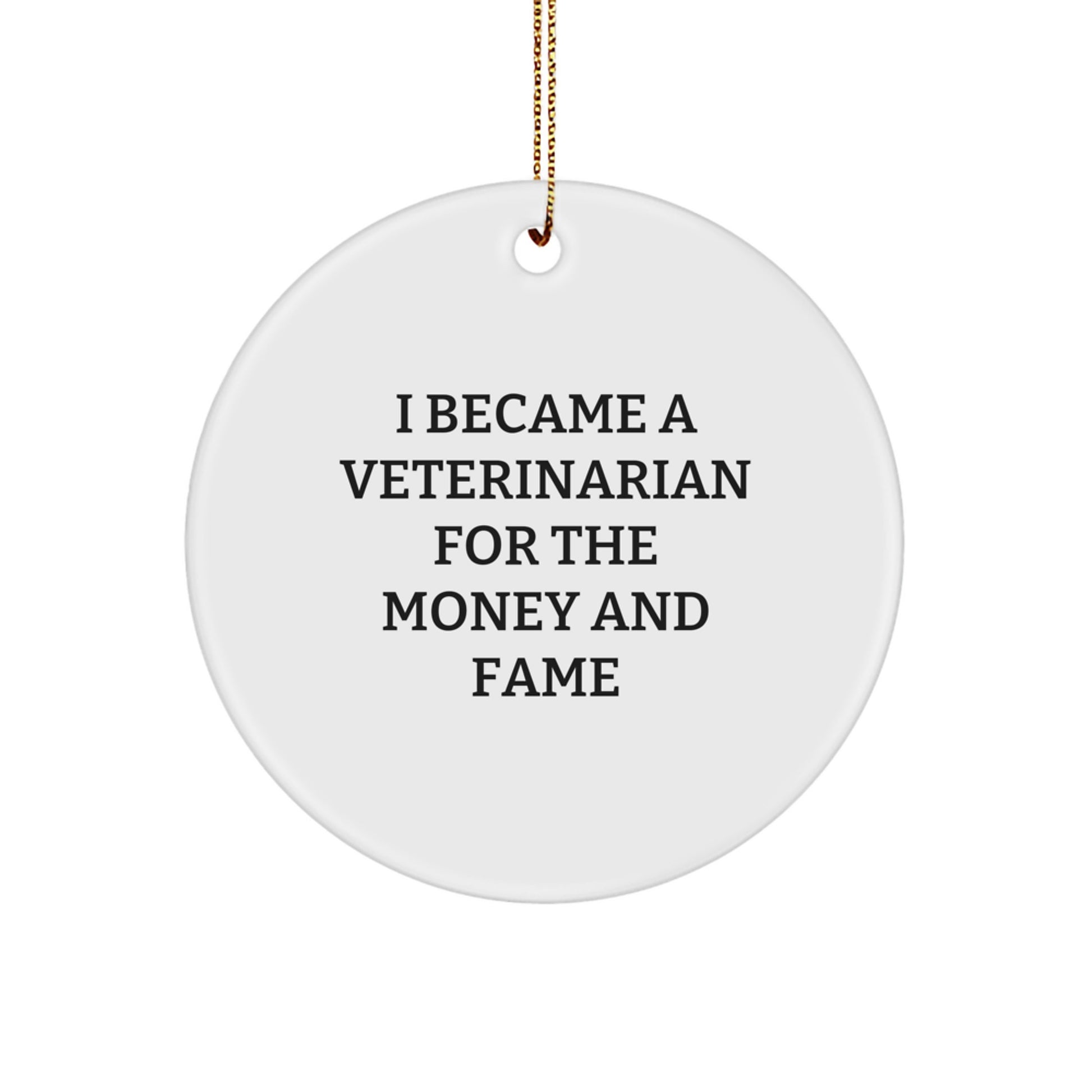 Funny Veterinarian Gifts for Veterinarians, Circle Ornament, Christmas Unique Gifts from Friends and Family - Image 1