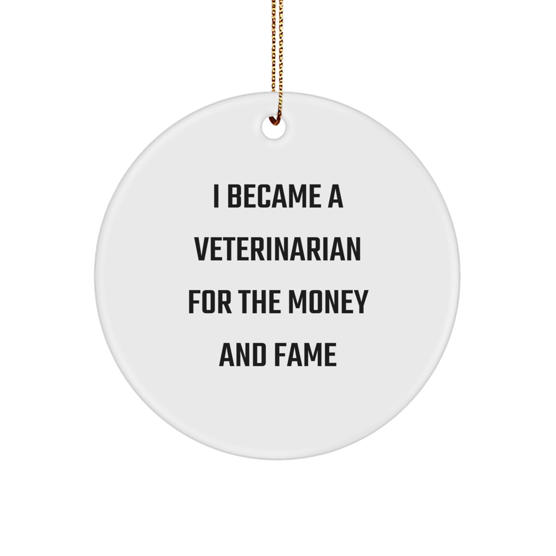 Funny Veterinarian Gifts from Men for Christmas Unique Circle Ornament - Image 1