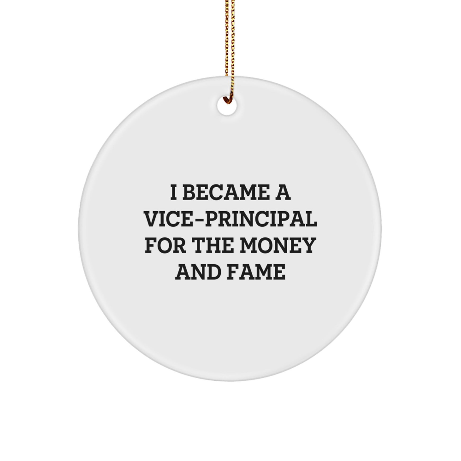 Funny Vice-principal Gifts, Circle Ornament, Christmas Unique Gifts for Vice-principal, Men, Family, Friends - Image 1