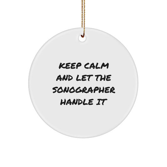 Funny Sonographer Gifts for Christmas Unique Circle Ornaments from Men to Friends - Image 1