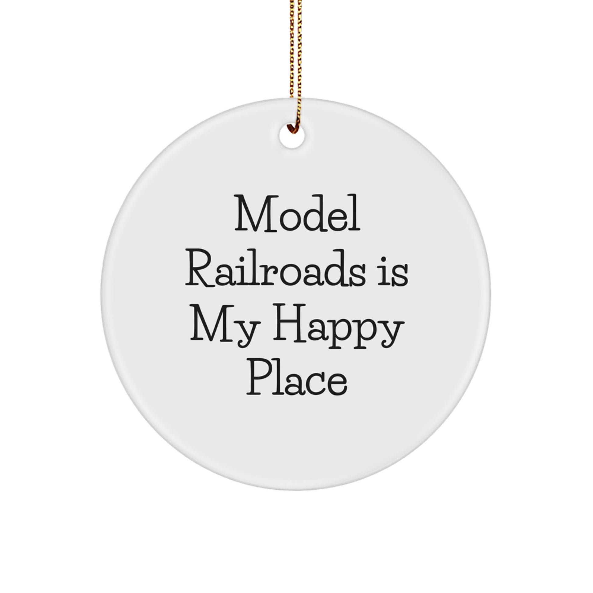 Model Railroads Circle Ornament Gifts from Friends for Family - Image 1