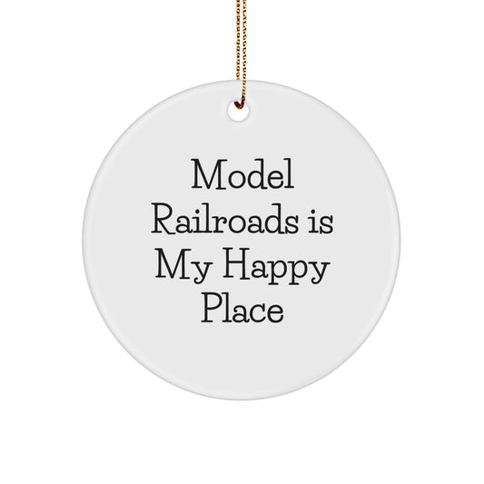 Model Railroads Circle Ornament Gifts from Friends for Family - Image 1