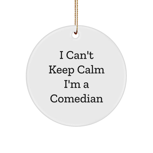 Comedian Christmas Circle Ornaments Funny Gifts from Friends for Comedian Fans - Image 1