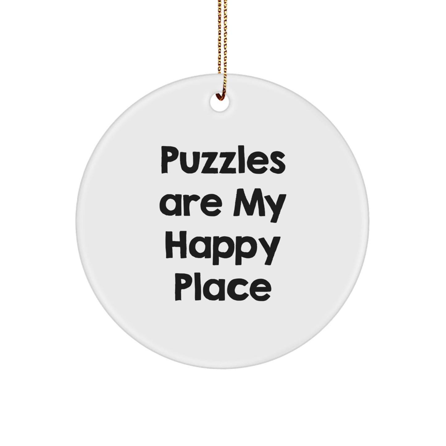 Puzzles Gifts for Friends Funny Circle Ornament, Gifts from Friends to Puzzles Lovers, Christmas Unique Ornaments for Home Decor - Image 1