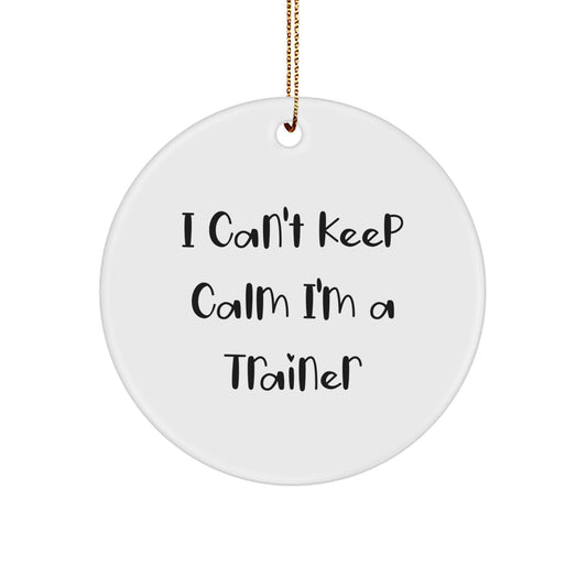 Funny Trainer Gifts from Friends, I'm a Trainer Circle Ornament for Christmas Unique Gifts - Image 1