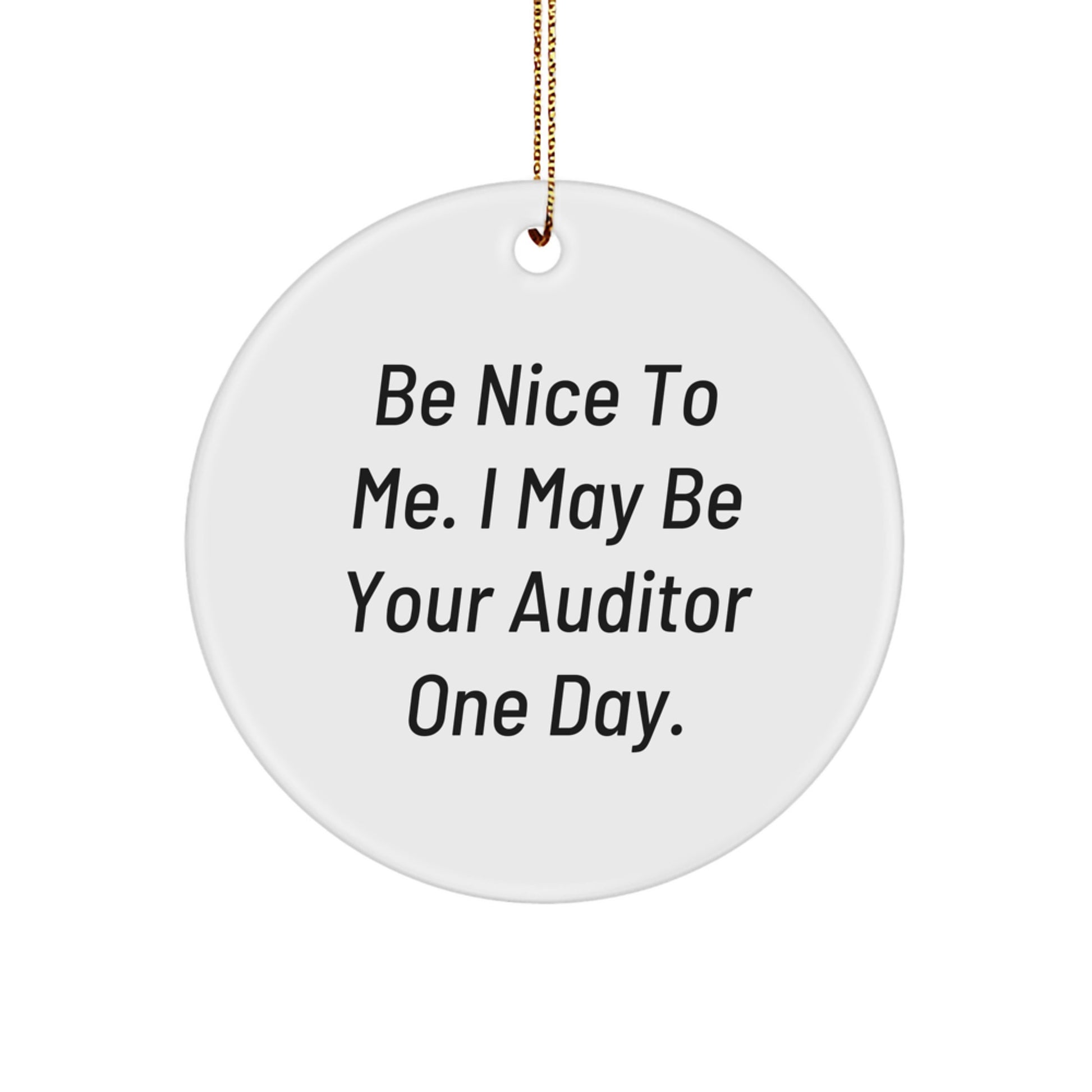 Funny Auditor Circle Ornament Gifts from Friends for Christmas Unique Presents - Image 1