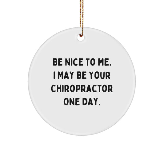 Funny Chiropractor Gifts for Christmas Unique Circle Ornaments, Gifts from Friends, Family, or Coworkers - Image 1