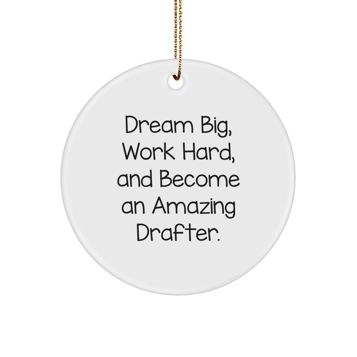 Funny Drafter Circle Ornament Gifts from Friends for Drafter Men at Christmas Unique Gifts - Image 1