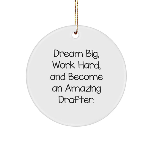 Funny Drafter Circle Ornament Gifts from Friends for Drafter Men at Christmas Unique Gifts - Image 1