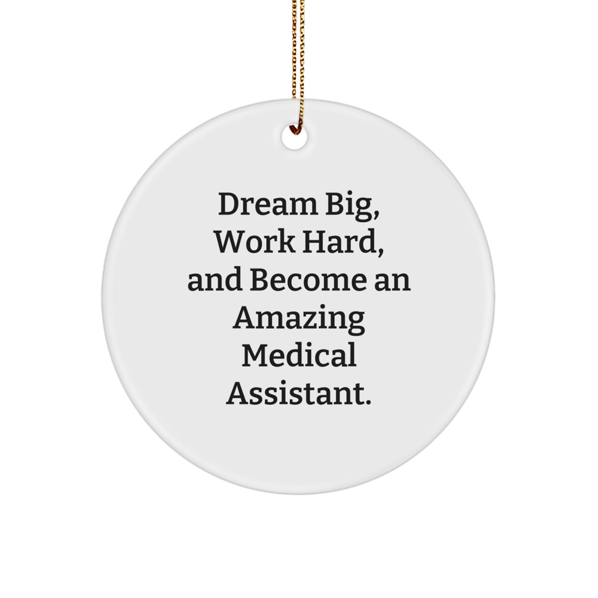 Funny Medical Assistant Circle Ornament Gifts from Friends for Medical Assistants with Inspirational Quote - Image 1