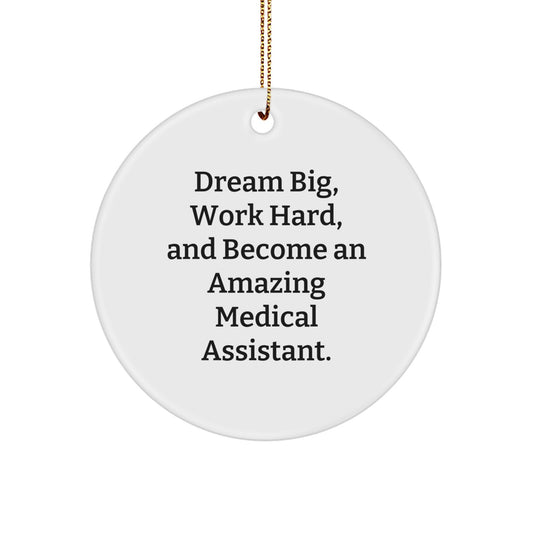 Funny Medical Assistant Circle Ornament Gifts from Friends for Medical Assistants with Inspirational Quote - Image 1