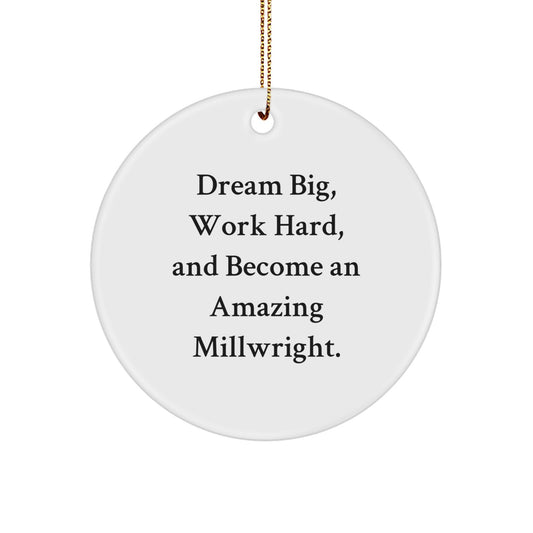 Funny Millwright Inspired Gifts for Men Christmas Unique Circle Ornament - Gifts from Family to Millwright - Image 1