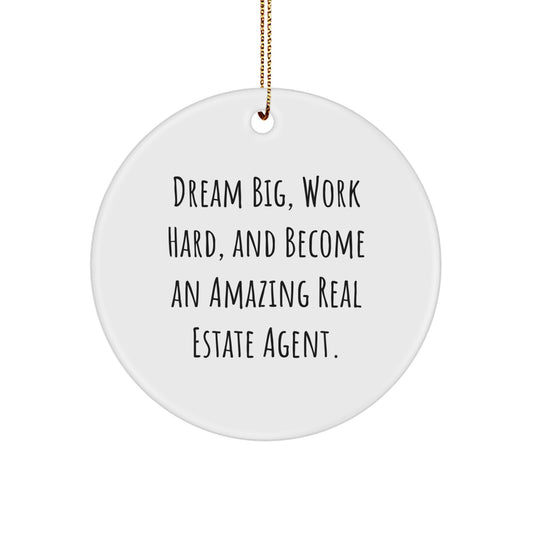 Funny Inspirational Gifts from Men to Real Estate Agents, Amazing Circle Ornament for Christmas Unique Gifts - Image 1