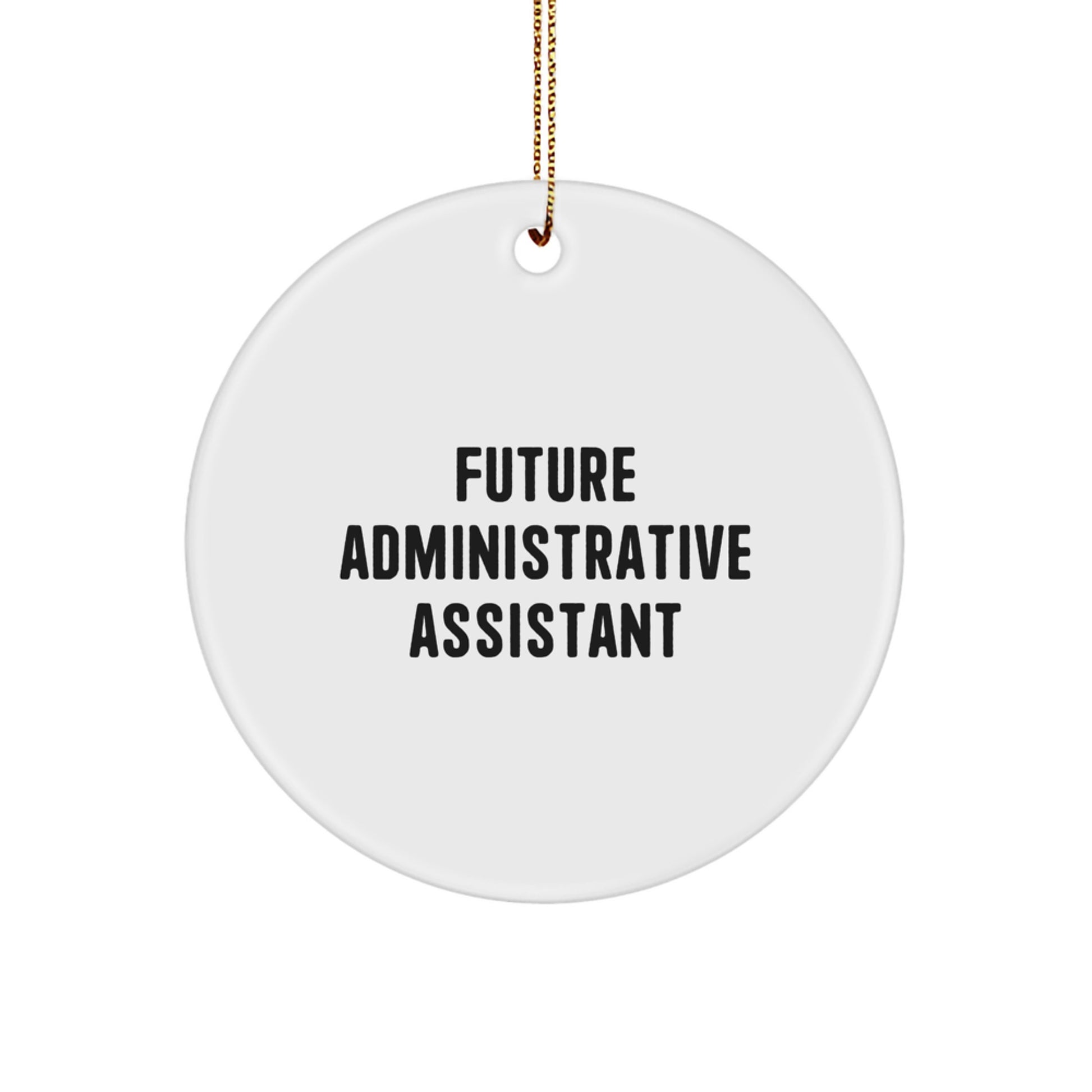 Unique Inspirational Gifts for Administrative Assistant from Friends, Funny Quote Circle Ornament for Christmas Unique Gifts - Image 1