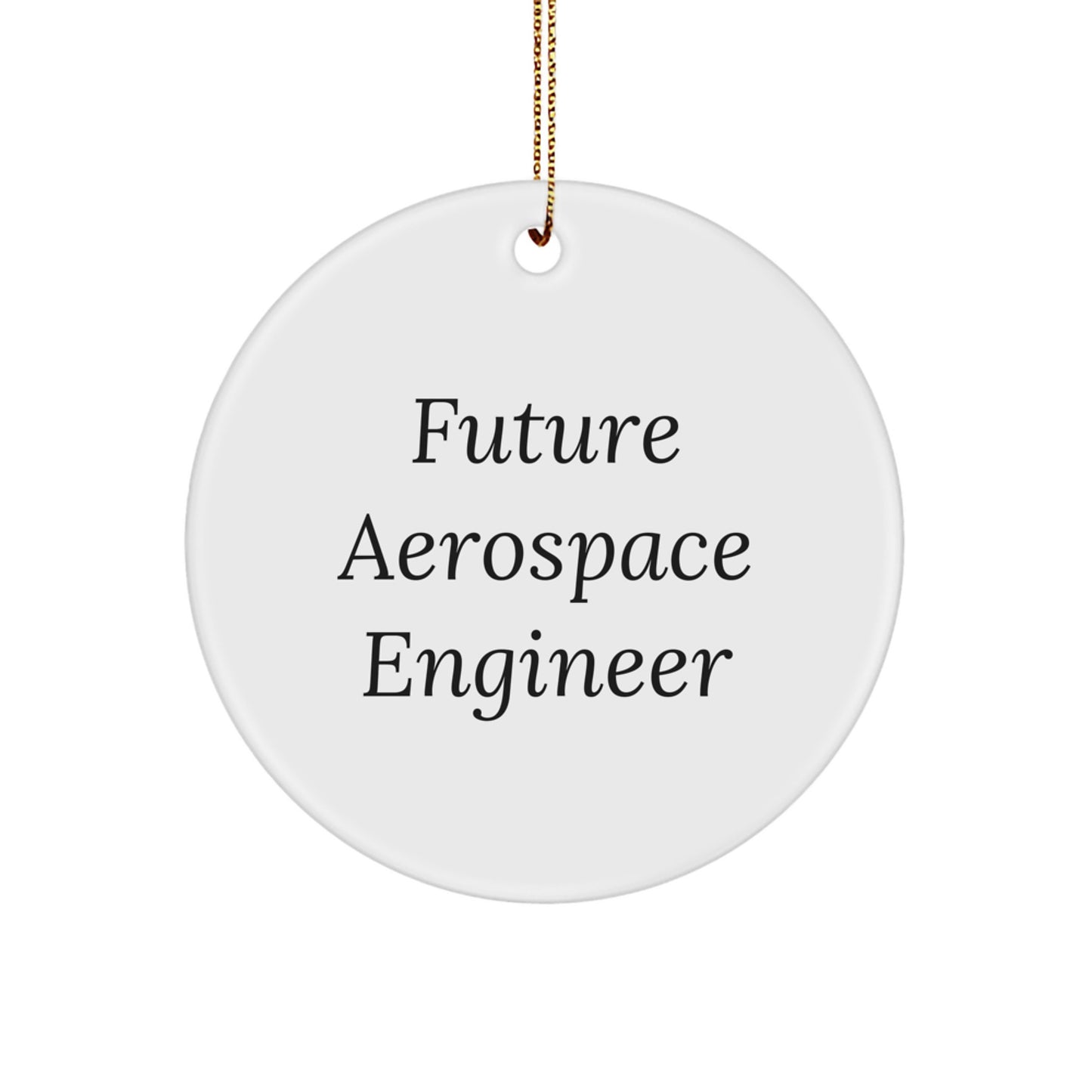 Funny 'Future Aerospace Engineer' Circle Ornament, Gifts from Friends for Aerospace Engineer Men, Unique Christmas Unique Gifts - Image 1