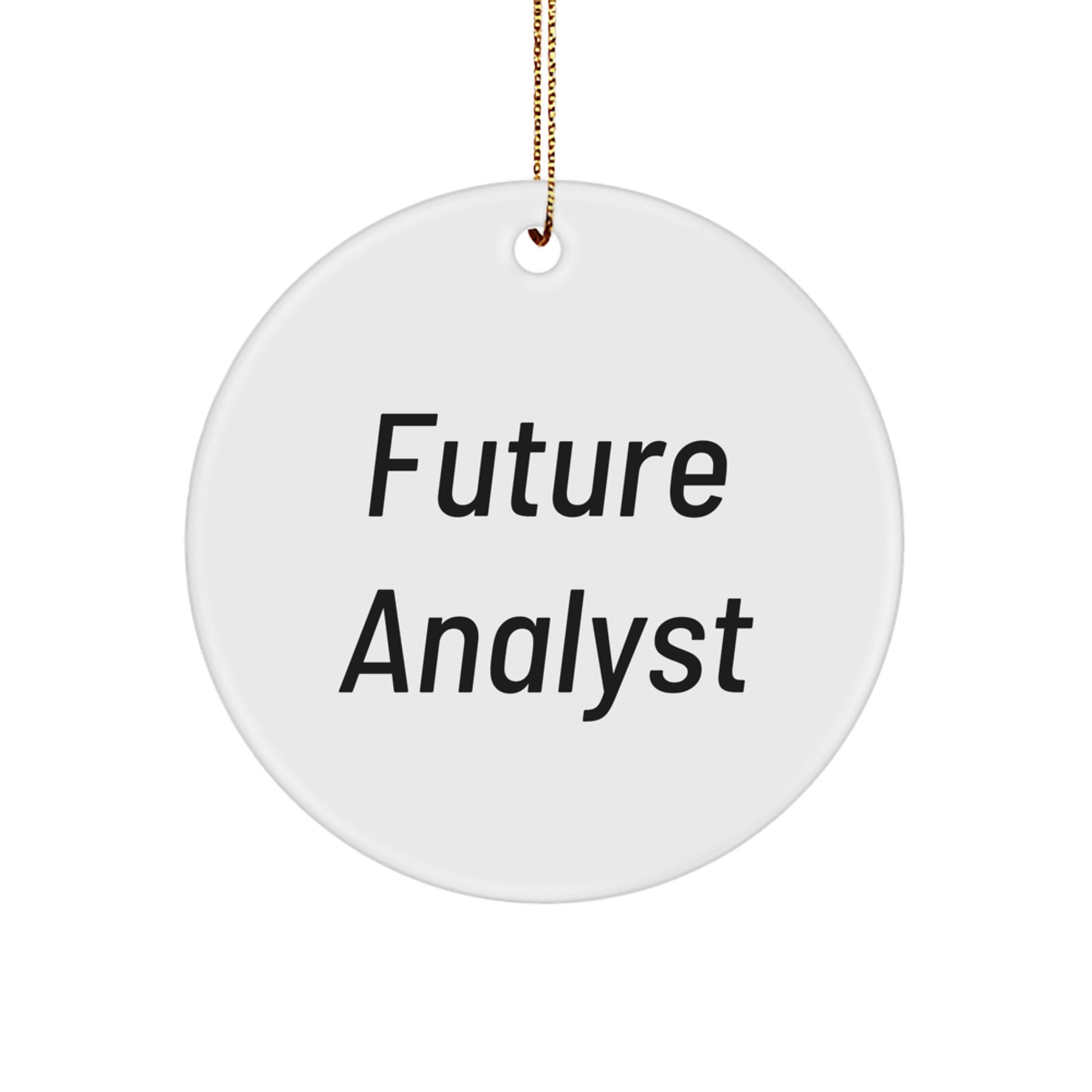 Funny Future Analyst Quotes Circle Ornament Gifts from Family to Future Analyst, Circle Ornament for Christmas - Image 1