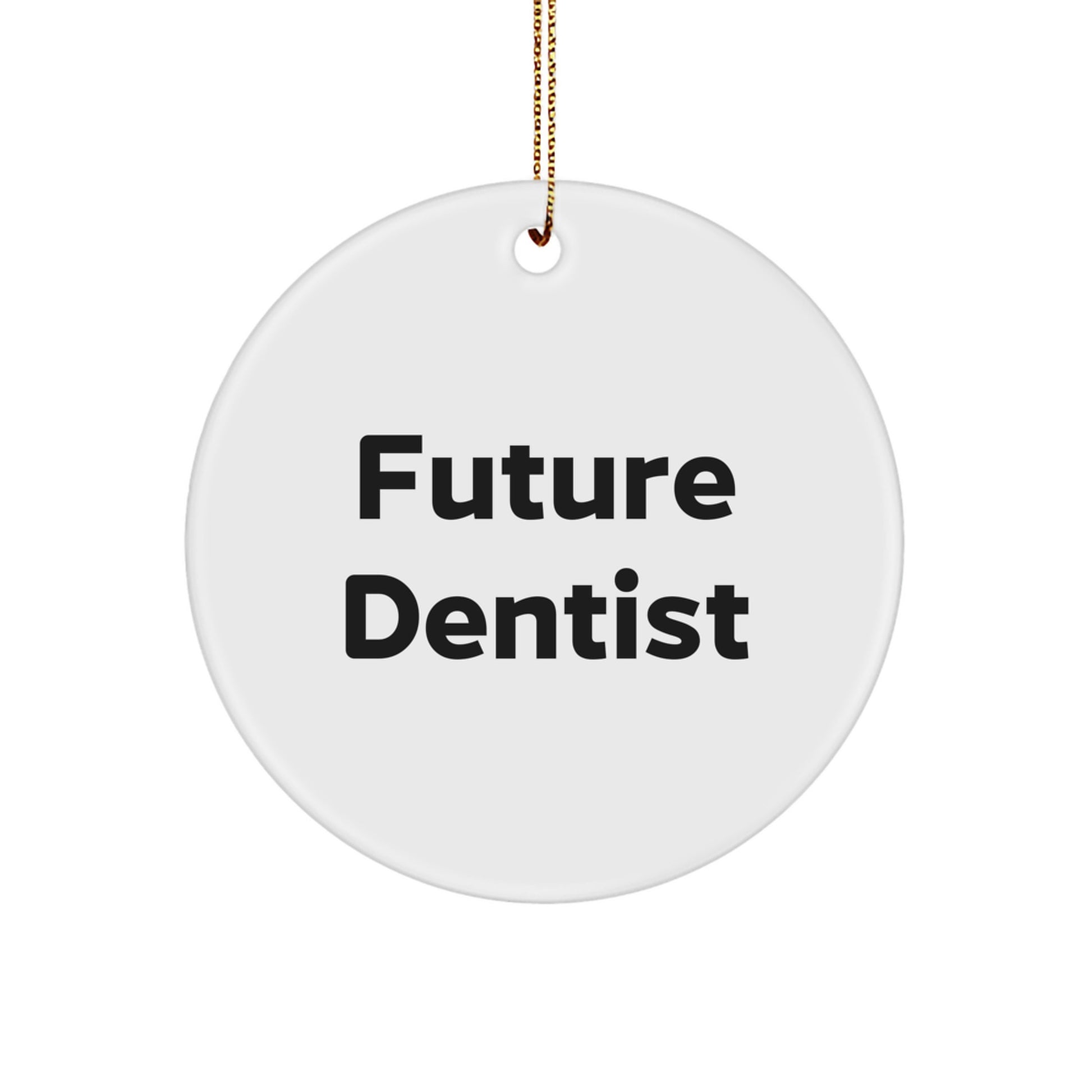 Funny Future Dentist Gifts from Men to Family Unique Circle Ornament, Inspirational Quotes for Dentist Friends Coworkers, Christmas Unique Gifts for Dentist - Image 1