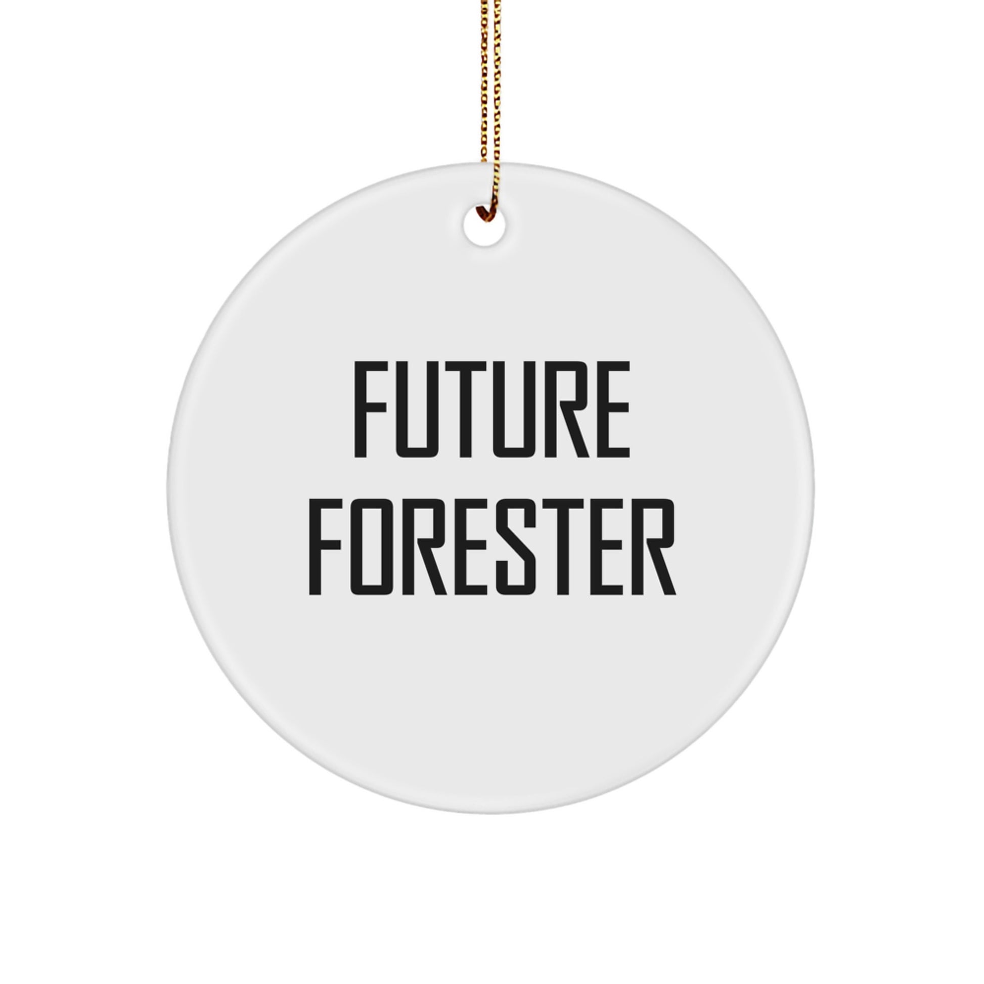 Funny Future Forester Gifts from Dad - Christmas Unique Circle Ornament for Forester Enthusiast, Forester Lover, Forester Fan - Image 1