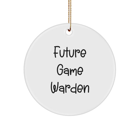Funny Game Warden Gifts from Friends for Future Game Warden - Circle Ornament, Christmas Unique Gifts - Image 1