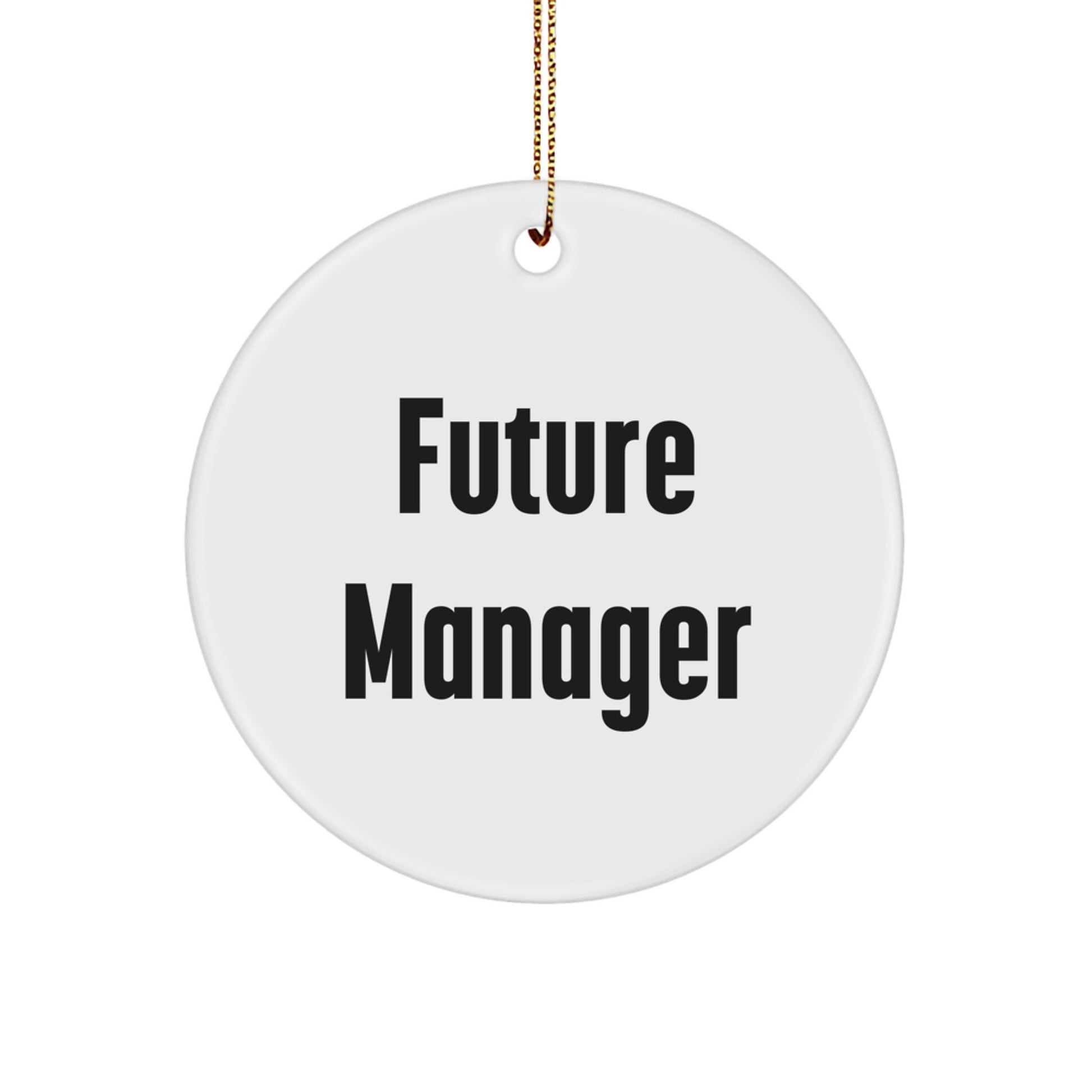Funny Manager Quotes Circle Ornament Gifts from Family to Future Manager, Manager Christmas Unique Gifts - Image 1