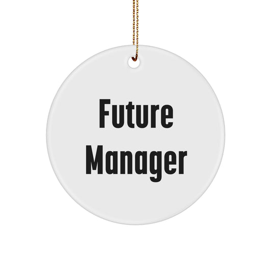 Funny Manager Quotes Circle Ornament Gifts from Family to Future Manager, Manager Christmas Unique Gifts - Image 1