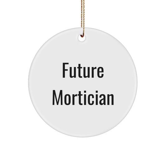 Funny Mortician Circle Ornament Gifts from Friends for Mortician - A Future Mortician Quote Christmas Unique Gifts - Image 1
