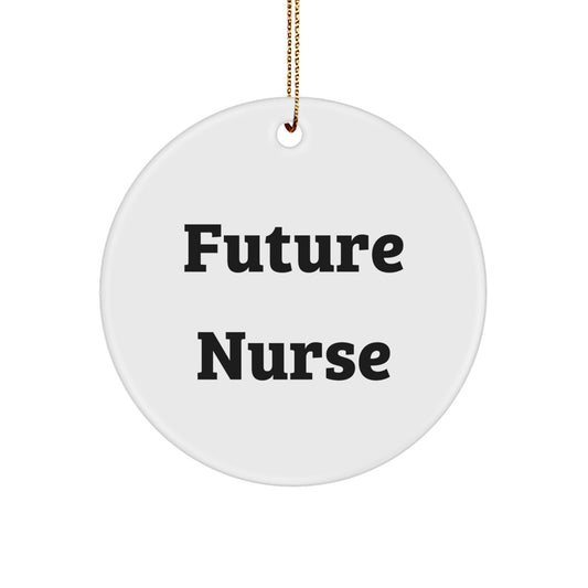 Funny Future Nurse Circle Ornament Gifts from Family for Christmas Unique Nurse Gifts - Image 1