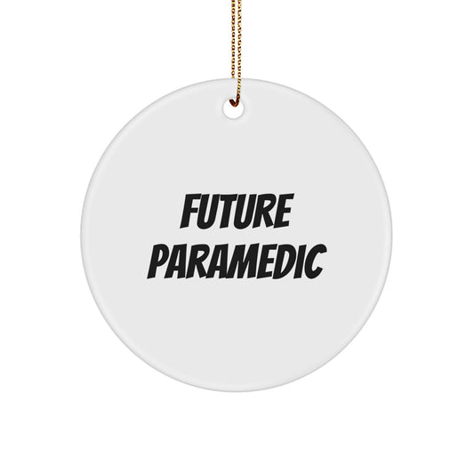 Funny Rescue Worker Gifts from Men to Future Rescue Worker Friends - Circle Ornament, Inspirational Quote, Christmas Unique Decorations - Image 1
