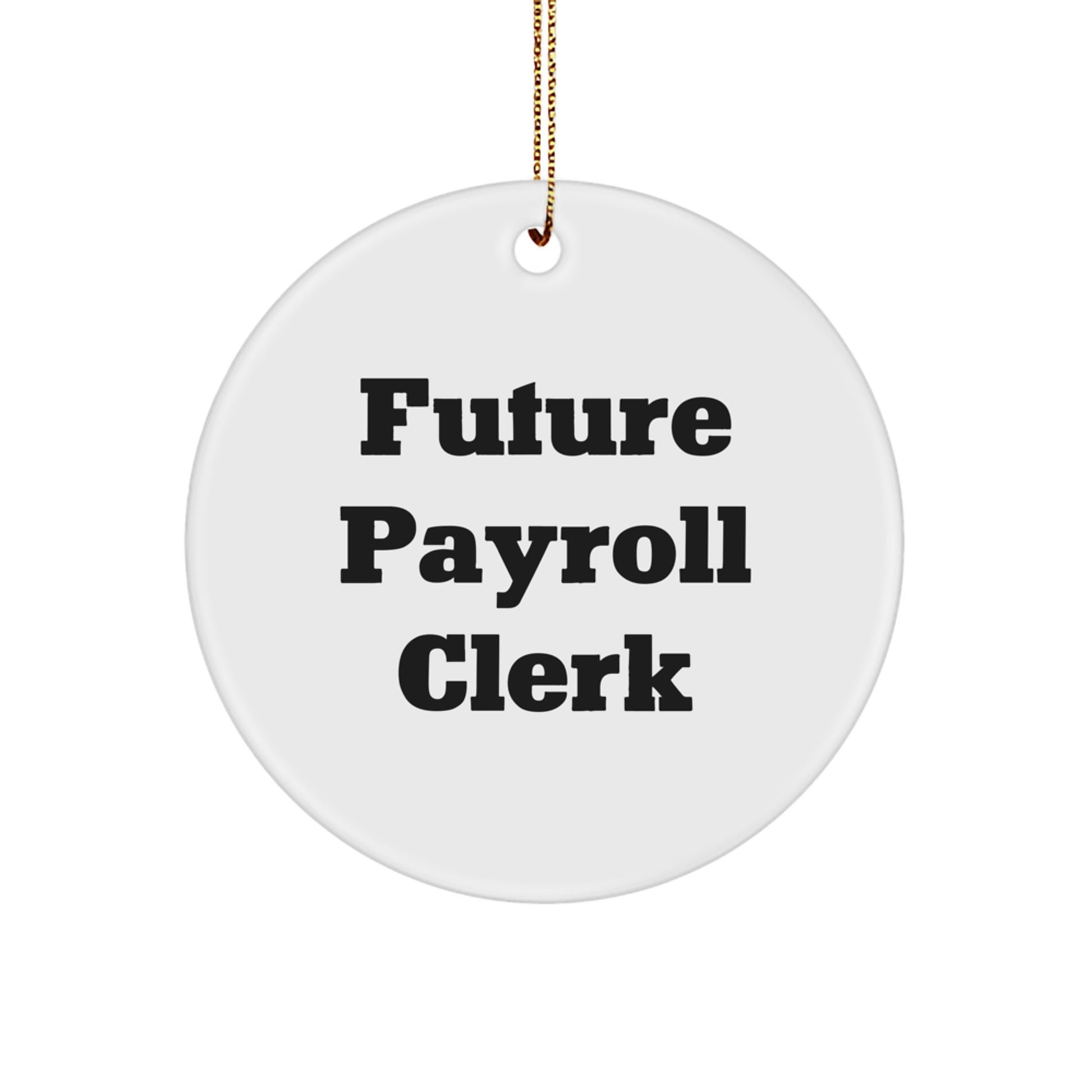 Funny Payroll Clerk Circle Ornament, Gifts from Family to Future Payroll Clerk, Christmas Unique Gifts - Image 1
