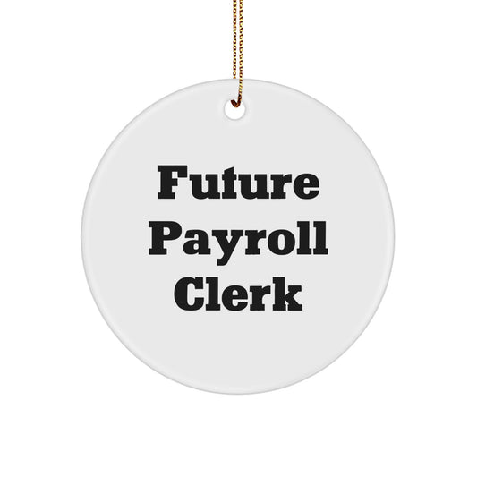 Funny Payroll Clerk Circle Ornament, Gifts from Family to Future Payroll Clerk, Christmas Unique Gifts - Image 1