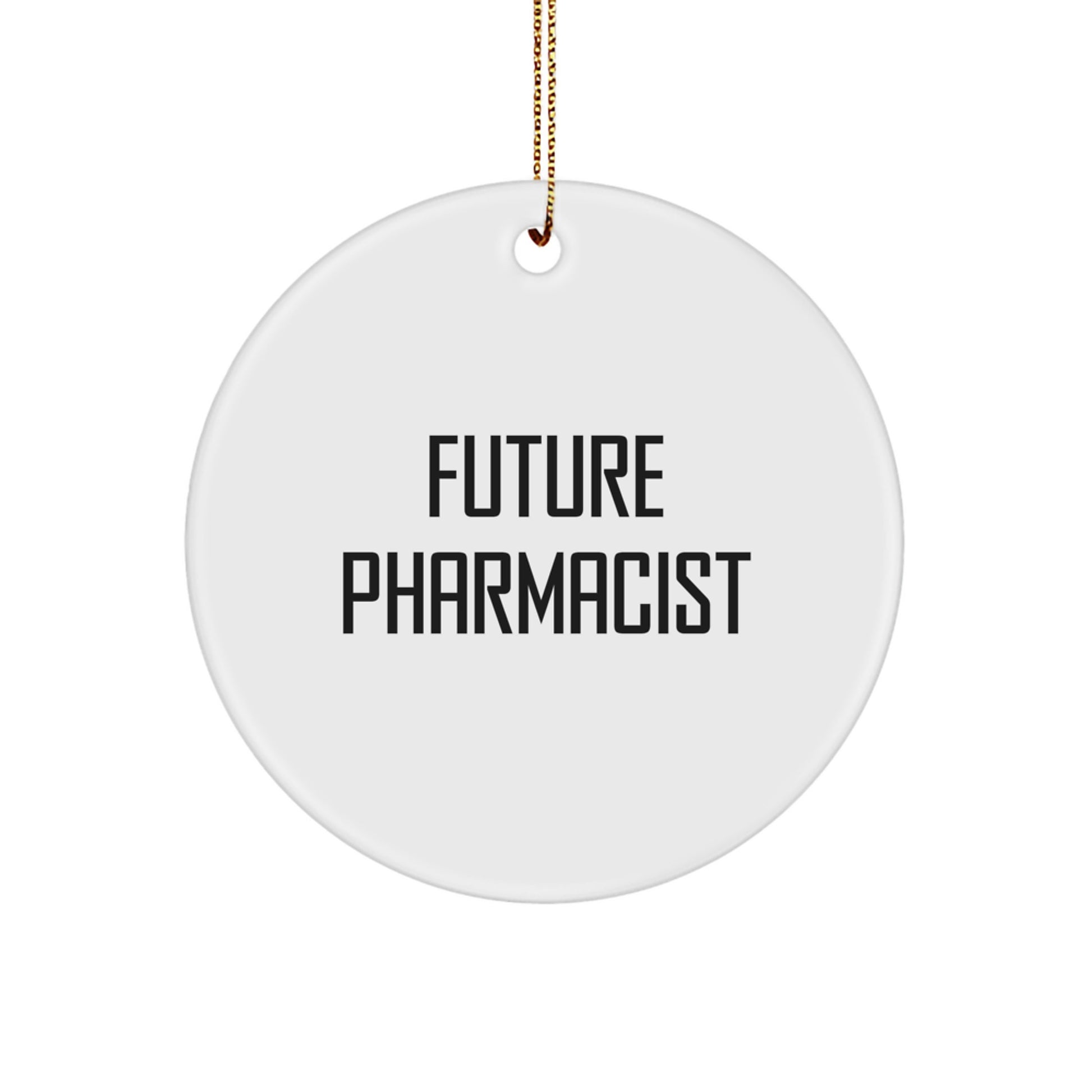 Funny Future Pharmacist Quote Circle Ornament, Gifts from Family to Friends and Coworkers, Perfect for Christmas Unique Gifts, Pharmacist Gifts for Men and Women - Image 1