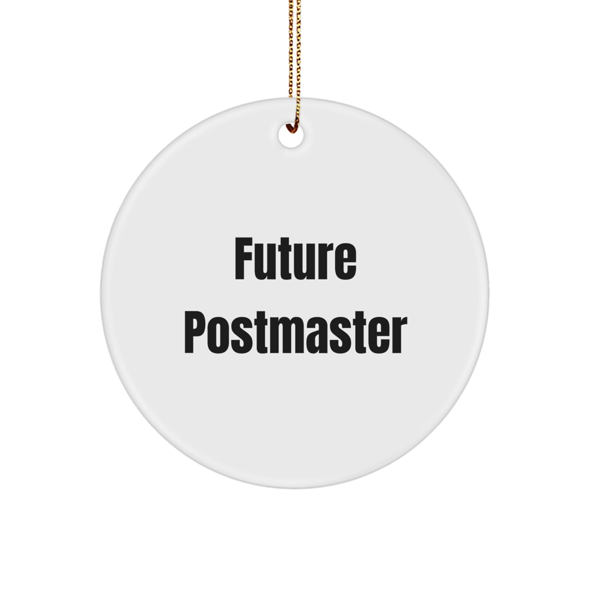 Funny Postmaster Quotes Circle Ornament Gifts from Men to Future Postmaster for Christmas Unique Gifts - Image 1