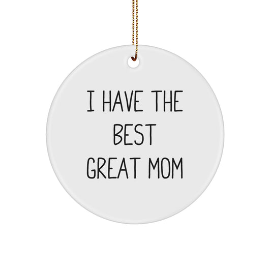 Funny Mom Gifts from Family, Unique Circle Ornament for Mom's Great Personality, Christmas Unique Gifts - Image 1