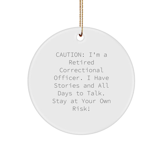 Funny Correctional Officer Gift Ideas, Circle Ornament for Correctional Officer, Gifts from Friends for Christmas Unique Gifts - Image 1
