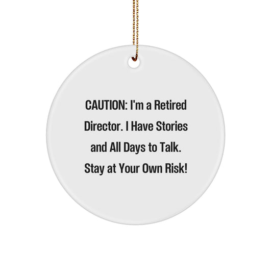 Funny Quote Director Christmas Circle Ornament Gifts from Friends - Image 1