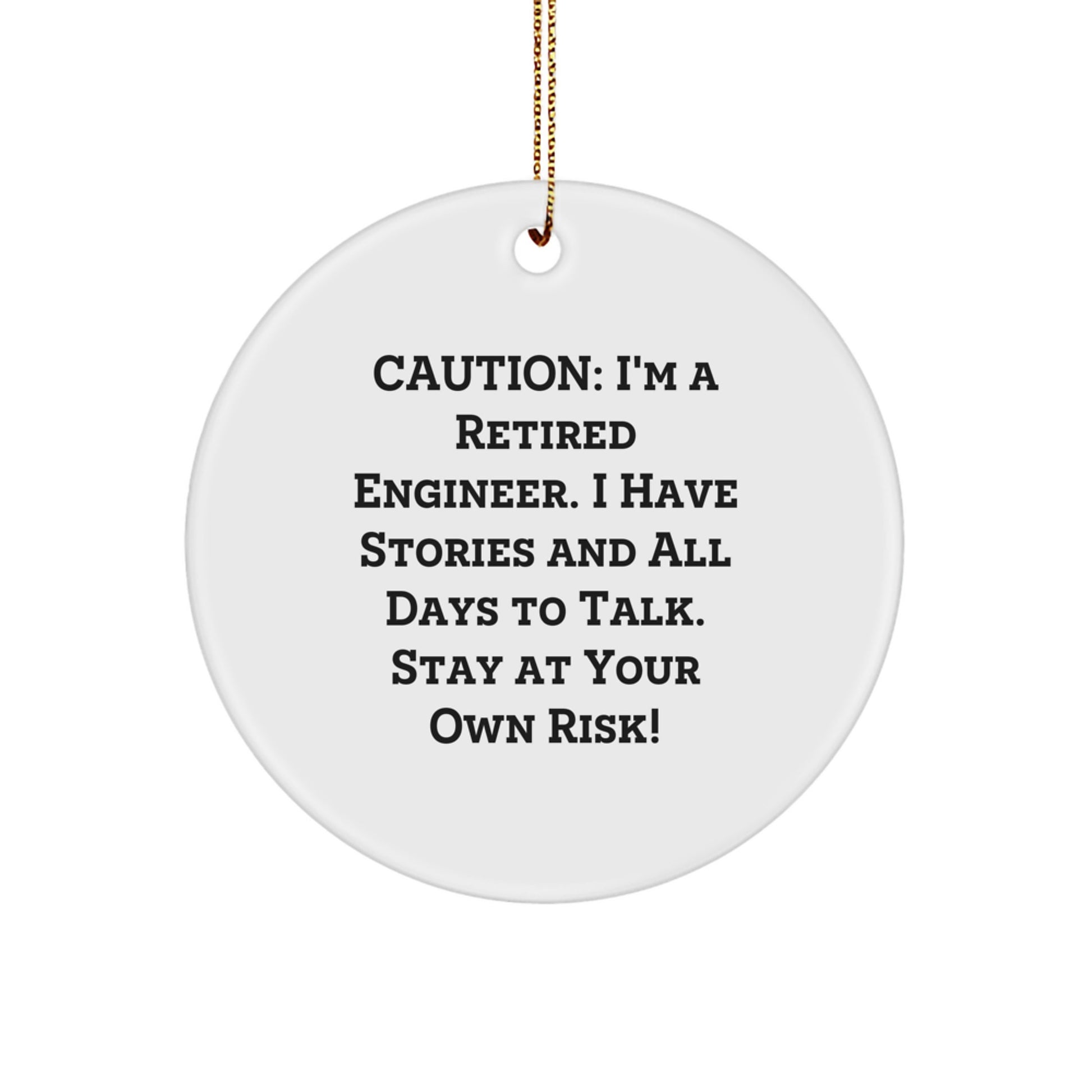 Engineer Gifts from Men - Funny Christmas Circle Ornament for Engineer Friends, Coworkers, or Family with Quote - 2.75\ - Image 1