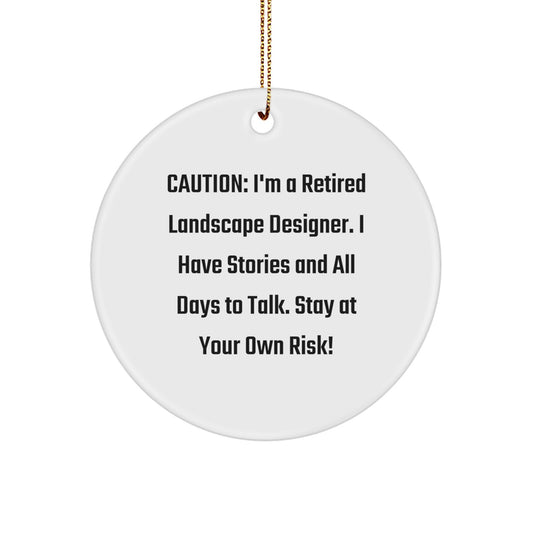 Funny Gifts for Landscape Designers from Friends and Family - Christmas Unique Circle Ornaments - Image 1
