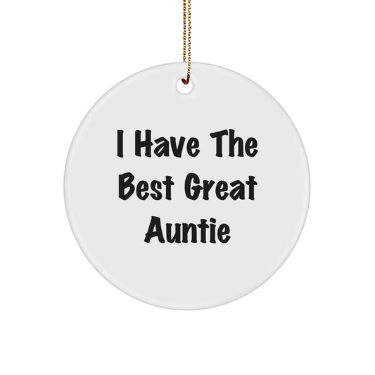 Funny Auntie Circle Ornament Gifts from Men to Women for Christmas Unique Auntie - Image 1