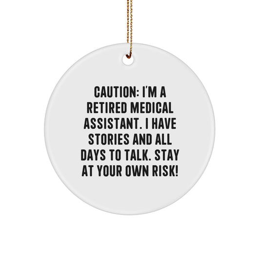 Funny Medical Assistant Christmas Circle Ornament Gifts from Friends to Medical Assistant - Image 1