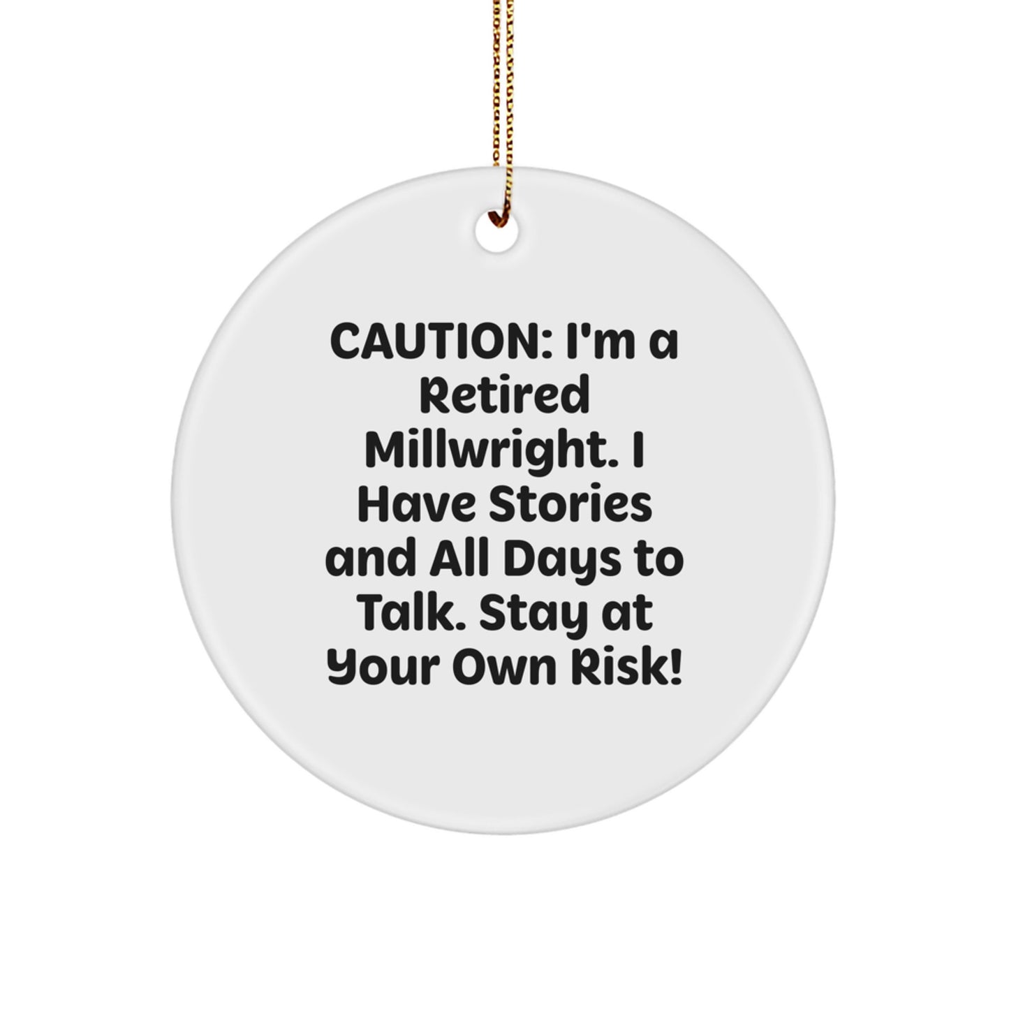 Funny Millwright Gifts from Friends for Christmas Unique Circle Ornaments - Image 1