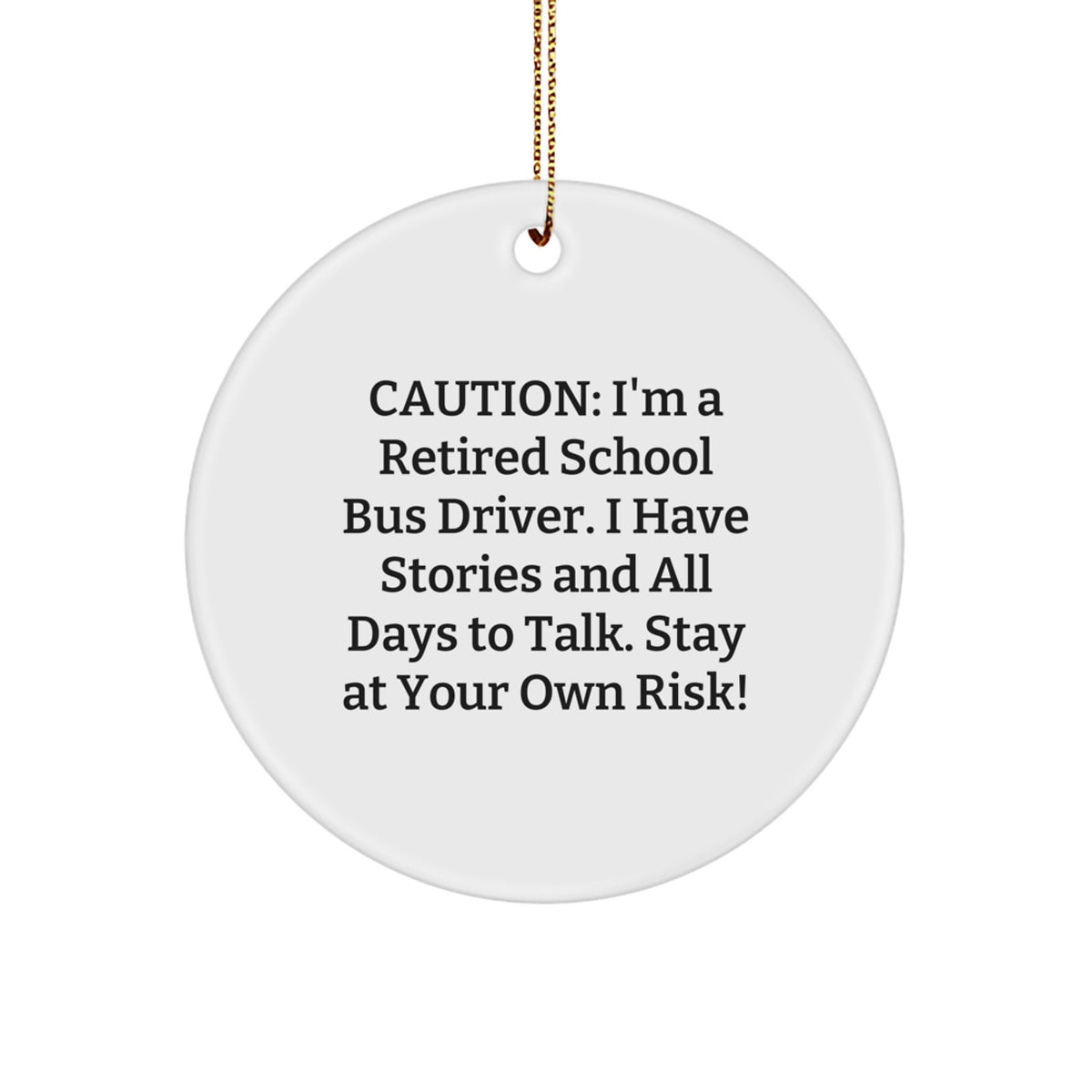 Funny School Bus Driver Ornaments for Men - Gifts from Friends to School Bus Drivers - Christmas Unique Gifts - Image 1