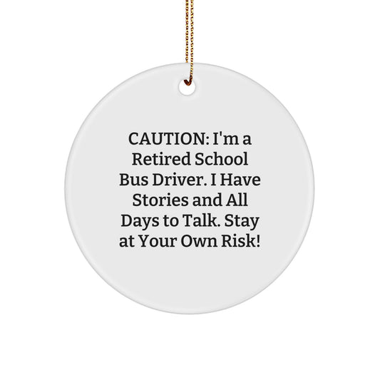 Funny School Bus Driver Ornaments for Men - Gifts from Friends to School Bus Drivers - Christmas Unique Gifts - Image 1