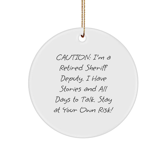 Funny Sheriff Deputy Circle Ornament Gifts from Friends - Christmas Unique Decorations for Sheriff Deputy Men - Image 1