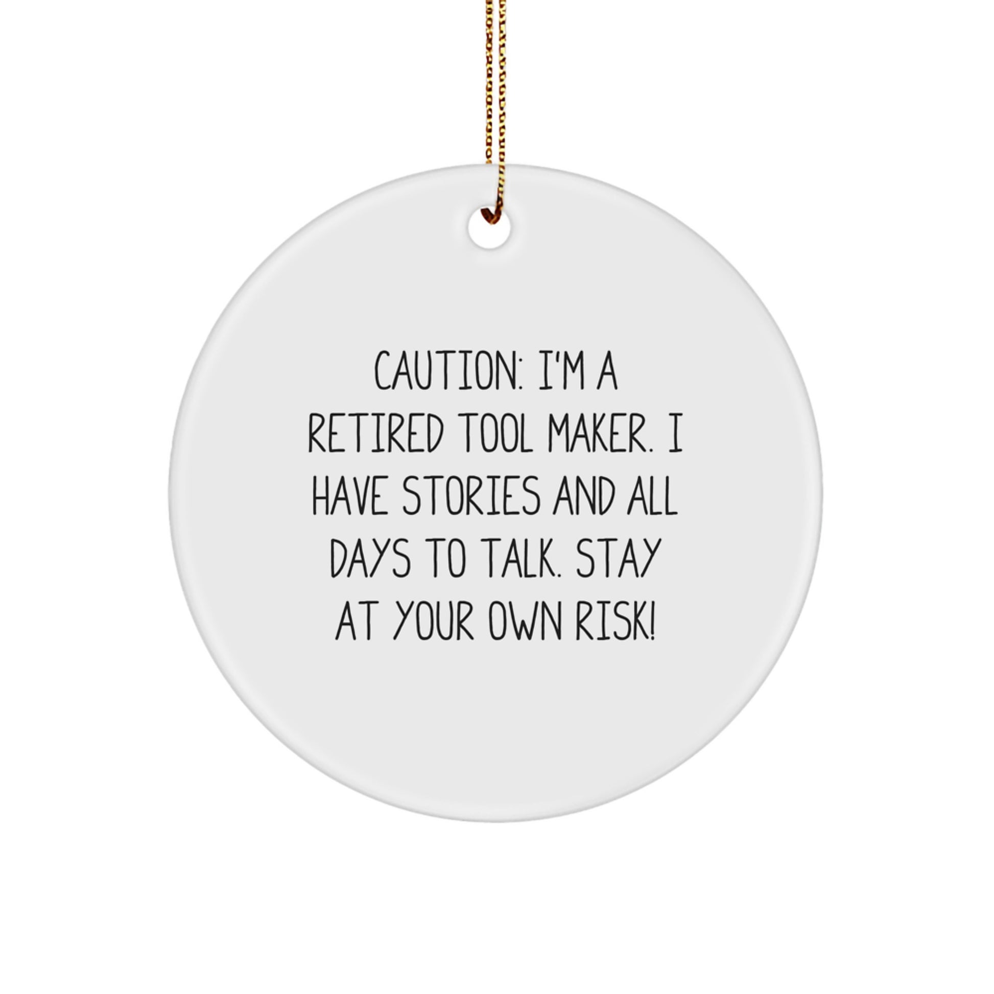 Funny Tool Maker Circle Ornament Gifts from Friends to Family Members this Christmas Season - Image 1